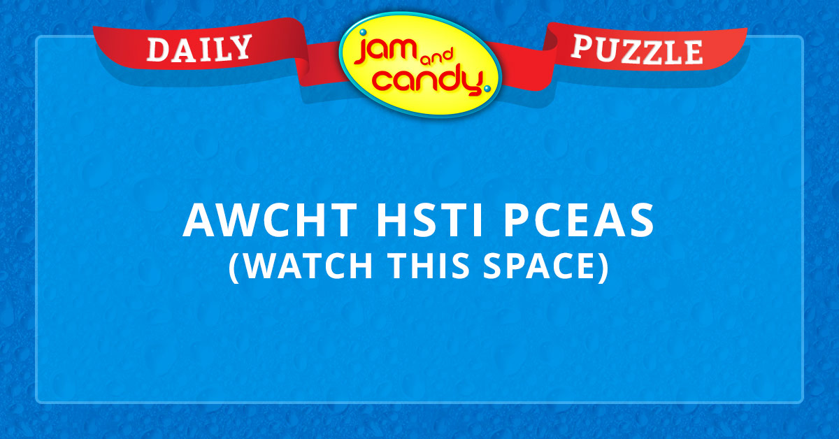All new daily puzzle on facebook and jamandcandy.com