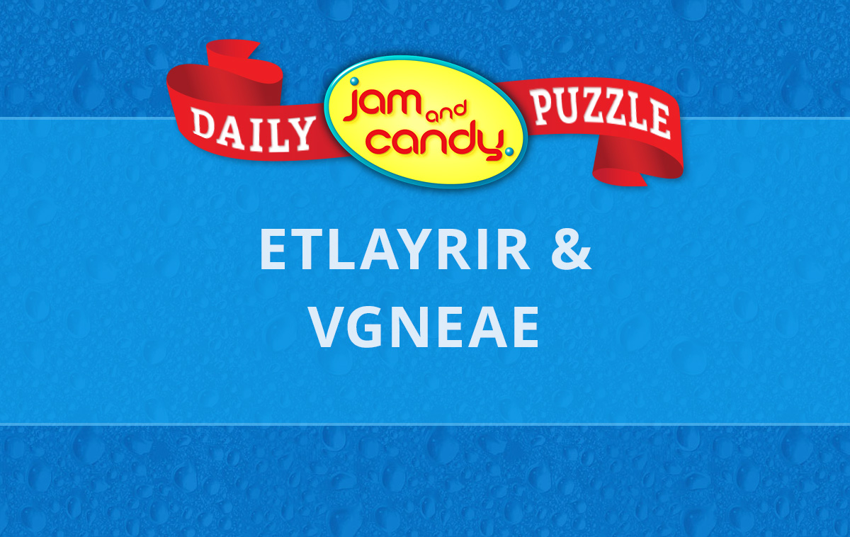 Jam and Candy Daily Scrambled Word Puzzle 230908