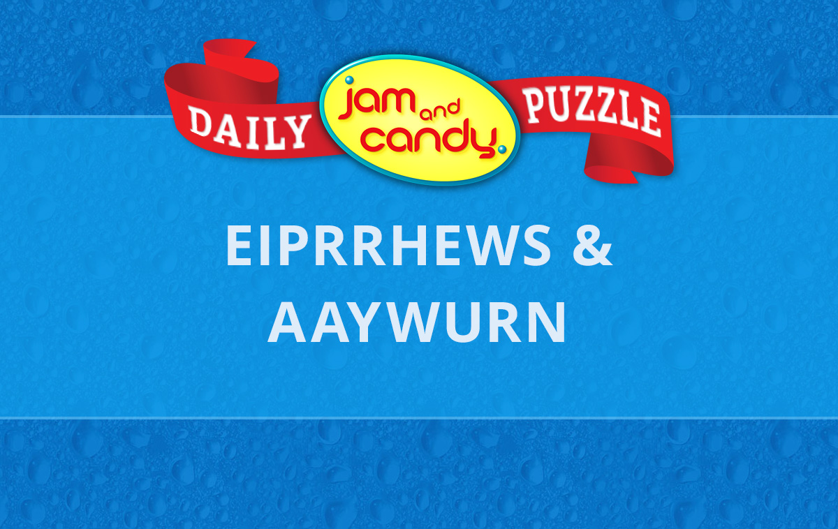 Jam and Candy Daily Scrambled Word Puzzle 230921