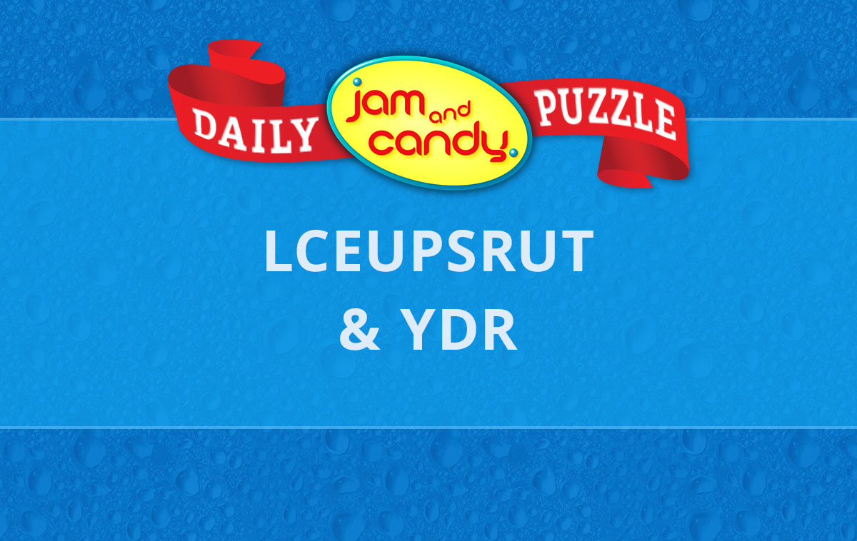 Jam and Candy Daily Scrambled Word Puzzle 231009