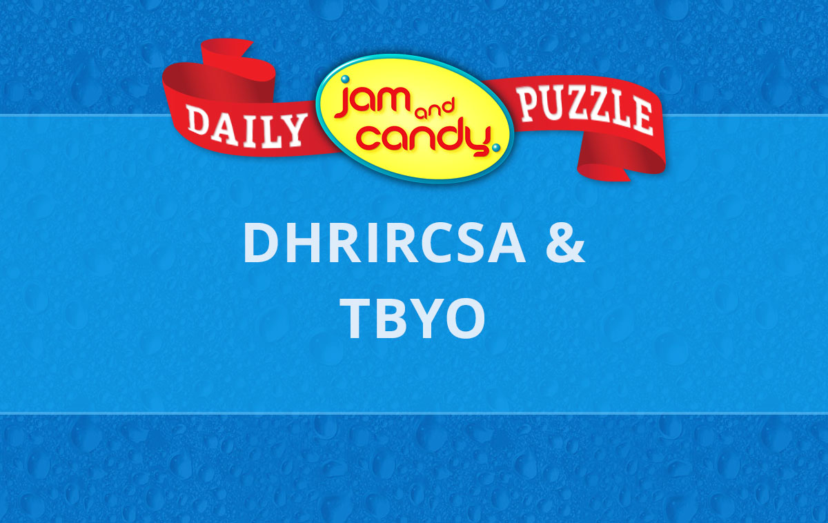 Jam and Candy Daily Scrambled Word Puzzle 231012