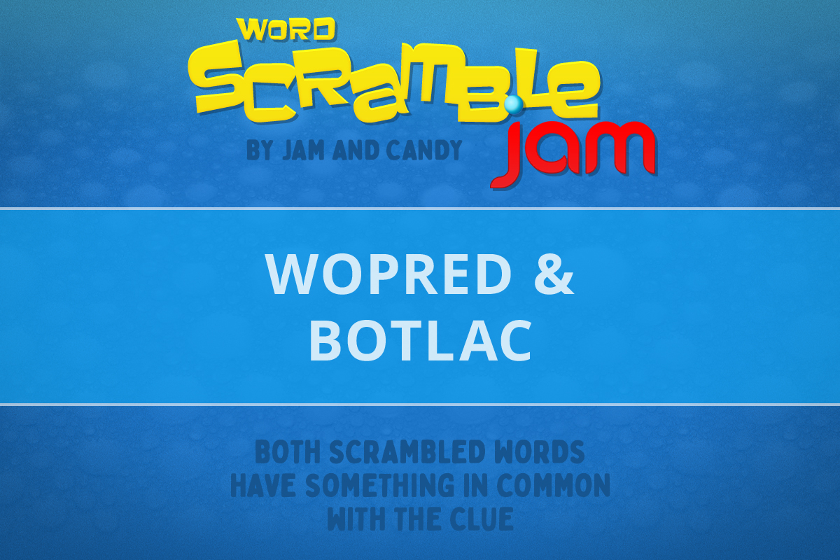 Jam and Candy Daily Scrambled Word Puzzle 240515